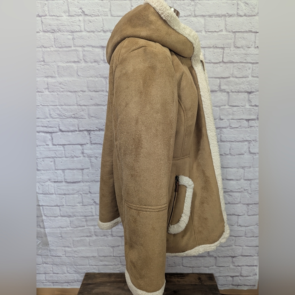 Kookaburra By UGG Hooded Women's Coat Size Large Camel NWOT - Picture 2 of 5